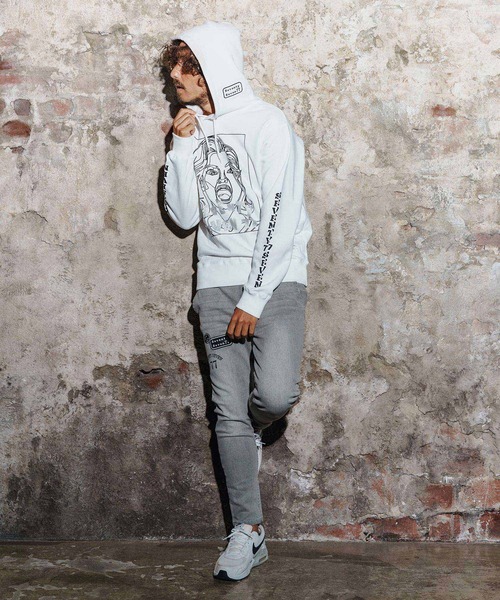 seventy seven（セブンティセブン）の「mpa3949-middle onz P-O parka(77LADY) プルオーバーパーカー(7725W110)（パーカー・メンズ・ホワイト/グリーン/ブラック・XL/L/M/S）」の9枚目の写真
