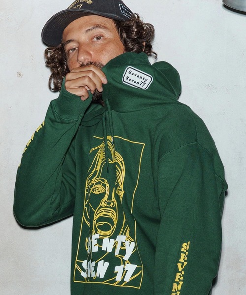 seventy seven（セブンティセブン）の「mpa3949-middle onz P-O parka(77LADY) プルオーバーパーカー(7725W110)（パーカー・メンズ・ホワイト/グリーン/ブラック・XL/L/M/S）」の10枚目の写真