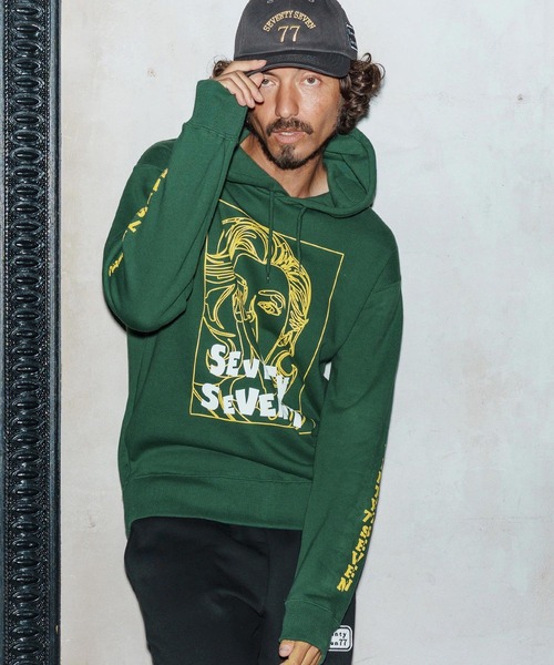 seventy seven（セブンティセブン）の「mpa3949-middle onz P-O parka(77LADY) プルオーバーパーカー(7725W110)（パーカー・メンズ・ホワイト/グリーン/ブラック・XL/L/M/S）」の11枚目の写真