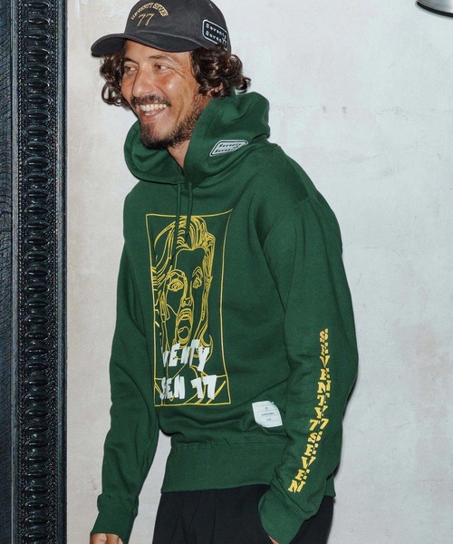 seventy seven（セブンティセブン）の「mpa3949-middle onz P-O parka(77LADY) プルオーバーパーカー(7725W110)（パーカー・メンズ・ホワイト/グリーン/ブラック・XL/L/M/S）」の12枚目の写真