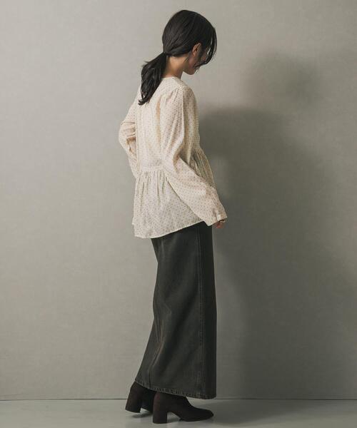SENSE OF PLACE by URBAN RESEARCH(センスオブプレイスバイアーバンリサーチ)の「フロッキードットウエストギャザーブラウス(シャツ/ブラウス・レディース・ブルー系その他/ベージュ系その他/ブラック系その他・ONE)」の19枚目の写真
