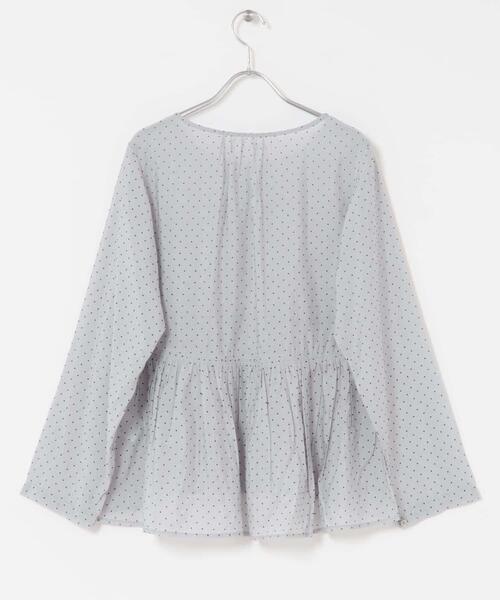 SENSE OF PLACE by URBAN RESEARCH(センスオブプレイスバイアーバンリサーチ)の「フロッキードットウエストギャザーブラウス(シャツ/ブラウス・レディース・ブルー系その他/ベージュ系その他/ブラック系その他・ONE)」の10枚目の写真