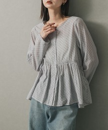 SENSE OF PLACE by URBAN RESEARCH | フロッキードットウエストギャザーブラウス(シャツ/ブラウス)