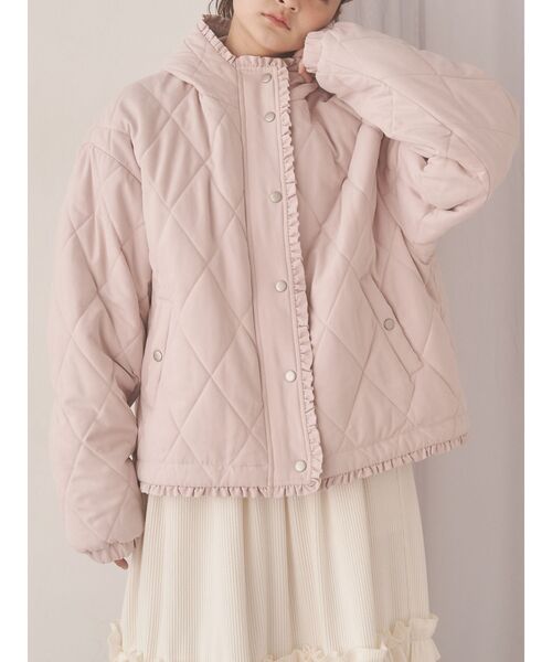 セール】フリルキルティングフードジャケット（ダウンジャケット
