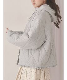 merry jenny | フリルキルティングフードジャケット(ダウンジャケット/コート)
