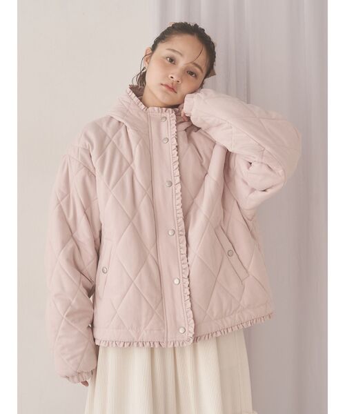 セール】フリルキルティングフードジャケット（ダウンジャケット