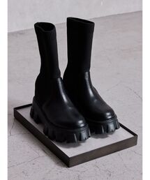 GYDA（ジェイダ）の「ニットドッキングショートブーツ（ブーツ）」