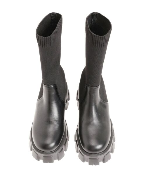 GYDA（ジェイダ）の「ニットドッキングショートブーツ（ブーツ・レディース・ブラック・SMALL/LARGE/MEDIUM）」の11枚目の写真