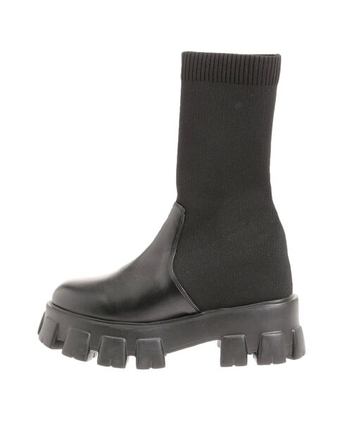 GYDA（ジェイダ）の「ニットドッキングショートブーツ（ブーツ・レディース・ブラック・SMALL/LARGE/MEDIUM）」の12枚目の写真