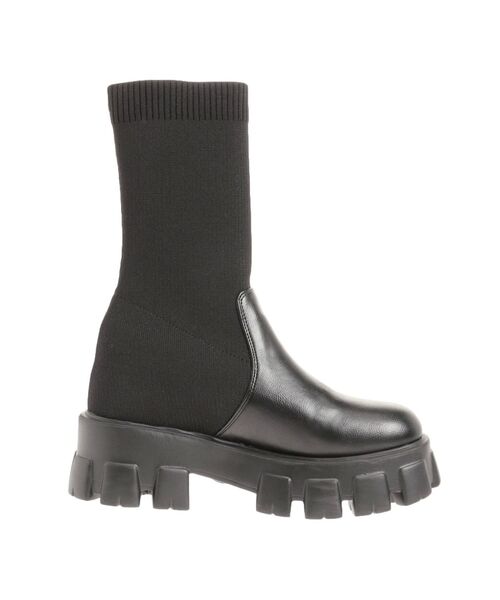 GYDA（ジェイダ）の「ニットドッキングショートブーツ（ブーツ・レディース・ブラック・SMALL/LARGE/MEDIUM）」の13枚目の写真