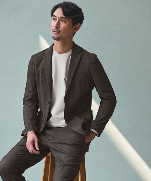 green label relaxing（グリーンレーベルリラクシング）の「【WEB限定】JUST fit クリーン カノコ ジャケイン 長袖 Tシャツ -抗菌-（Tシャツ/カットソー・メンズ・ブラック/ホワイト/ライトグレー・L/XL/M/S）」の19枚目の写真