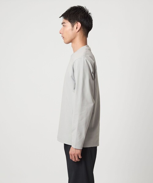 green label relaxing(グリーンレーベルリラクシング)の「【WEB限定】JUST fit クリーン カノコ ジャケイン 長袖 Tシャツ -抗菌-(Tシャツ/カットソー・メンズ・ブラック/ホワイト/ライトグレー・L/XL/M/S)」の16枚目の写真