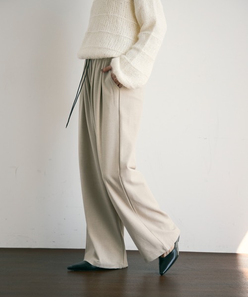 セール】起毛ドロストパンツ（スラックス）｜Trish（トリッシュ）の