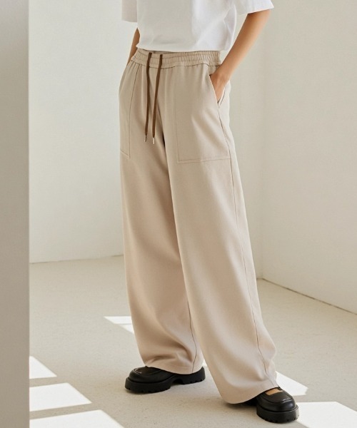 Lazar（ラザル）の「Stretch Baker Pants/ワイドシルエット ストレッチ ベイカーパンツ/イージーパンツ（その他パンツ・メンズ・ブラック/グレイッシュベージュ/ブルー/ブラウン・マルチサイズ）」の3枚目の写真