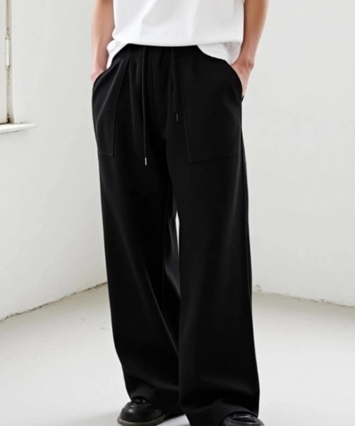 Lazar（ラザル）の「Stretch Baker Pants/ワイドシルエット ストレッチ ベイカーパンツ/イージーパンツ（その他パンツ・メンズ・ブラック/グレイッシュベージュ/ブルー/ブラウン・マルチサイズ）」の5枚目の写真