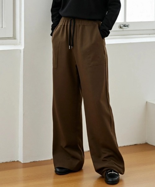 Lazar（ラザル）の「Stretch Baker Pants/ワイドシルエット ストレッチ ベイカーパンツ/イージーパンツ（その他パンツ・メンズ・ブラック/グレイッシュベージュ/ブルー/ブラウン・マルチサイズ）」の8枚目の写真
