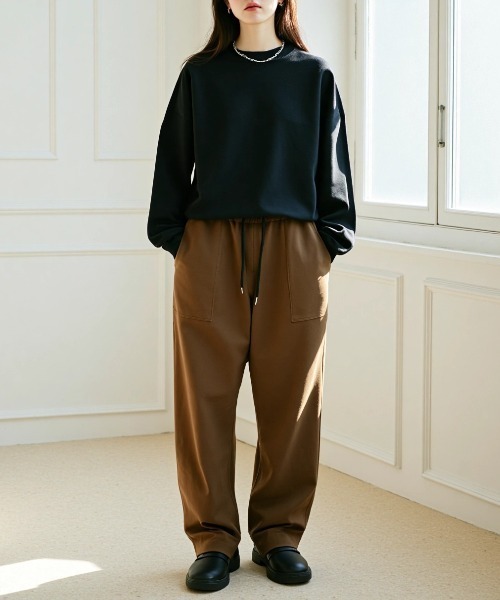 Lazar（ラザル）の「Stretch Baker Pants/ワイドシルエット ストレッチ ベイカーパンツ/イージーパンツ（その他パンツ・メンズ・ブラック/グレイッシュベージュ/ブルー/ブラウン・マルチサイズ）」の16枚目の写真