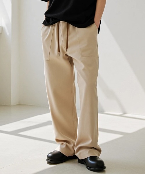 Lazar（ラザル）の「Stretch Baker Pants/ワイドシルエット ストレッチ ベイカーパンツ/イージーパンツ（その他パンツ・メンズ・ブラック/グレイッシュベージュ/ブルー/ブラウン・マルチサイズ）」の10枚目の写真