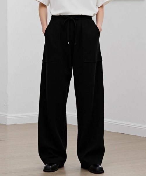 Lazar（ラザル）の「Stretch Baker Pants/ワイドシルエット ストレッチ ベイカーパンツ/イージーパンツ（その他パンツ・メンズ・ブラック/グレイッシュベージュ/ブルー/ブラウン・マルチサイズ）」の6枚目の写真