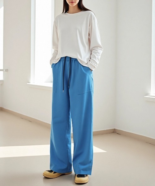 Lazar（ラザル）の「Stretch Baker Pants/ワイドシルエット ストレッチ ベイカーパンツ/イージーパンツ（その他パンツ・メンズ・ブラック/グレイッシュベージュ/ブルー/ブラウン・マルチサイズ）」の19枚目の写真