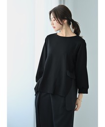 STYLE DELI（スタイルデリ）の「【BLK001】ドッキングディティールトップス（Tシャツ/カットソー・レディース）」