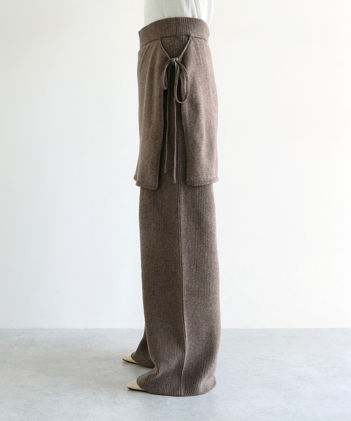セール】レイヤードニットパンツ（その他パンツ）｜andme（アンドミー