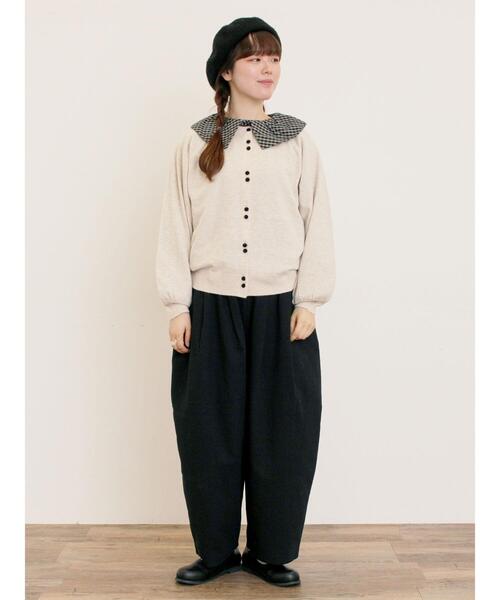 Samansa Mos2（サマンサ モスモス）の「【マシンウォッシャブル/アンチピリング】クルーネックカーディガン（カーディガン/ボレロ・レディース・レッド/キナリ/イエロー/チャコールグレー・F）」の17枚目の写真