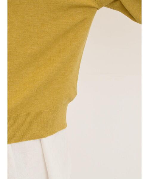 Samansa Mos2（サマンサ モスモス）の「【マシンウォッシャブル/アンチピリング】クルーネックカーディガン（カーディガン/ボレロ・レディース・レッド/キナリ/イエロー/チャコールグレー・F）」の7枚目の写真