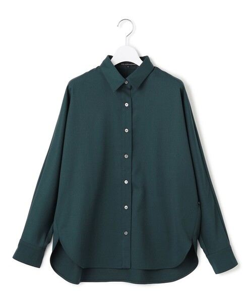 23区(ニジュウサンク)の「【滝沢眞規子さん着用/洗える】メリノウールサテン 2WAYドルマンスリーブシャツ(シャツ/ブラウス・レディース・ブラック系/パイングリーン系・38)」の18枚目の写真