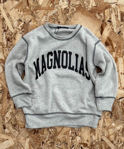 セール】綿タッチ 裏起毛 オーバーサイズ プリントトレーナー