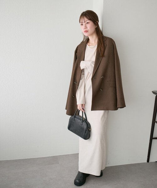 DISCOAT（ディスコート）の「【低身長サイズあり/高見え】杢ベロアワンピース（ワンピース・レディース・ホワイト系その他/ブラック/ブラウン・FREE/PS）」の11枚目の写真