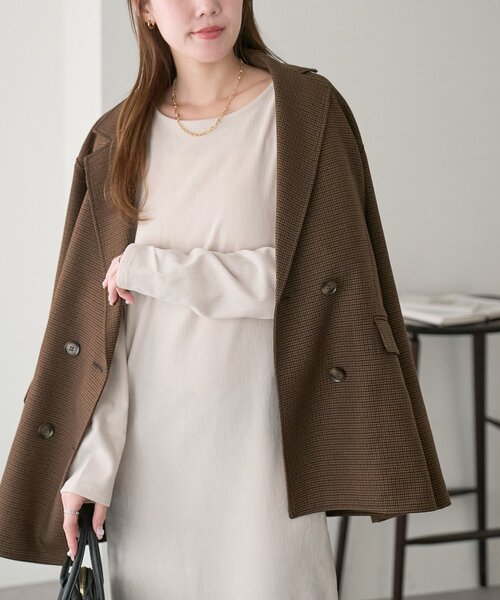 DISCOAT（ディスコート）の「【低身長サイズあり/高見え】杢ベロアワンピース（ワンピース・レディース・ホワイト系その他/ブラック/ブラウン・FREE/PS）」の12枚目の写真