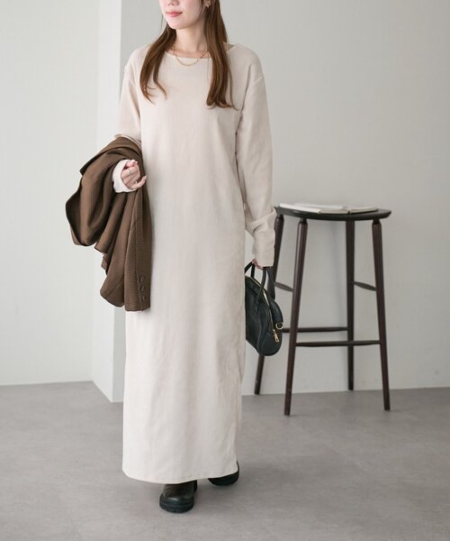 DISCOAT（ディスコート）の「【低身長サイズあり/高見え】杢ベロアワンピース（ワンピース・レディース・ホワイト系その他/ブラック/ブラウン・FREE/PS）」の14枚目の写真