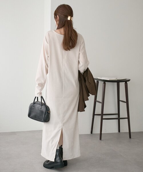 DISCOAT（ディスコート）の「【低身長サイズあり/高見え】杢ベロアワンピース（ワンピース・レディース・ホワイト系その他/ブラック/ブラウン・FREE/PS）」の16枚目の写真