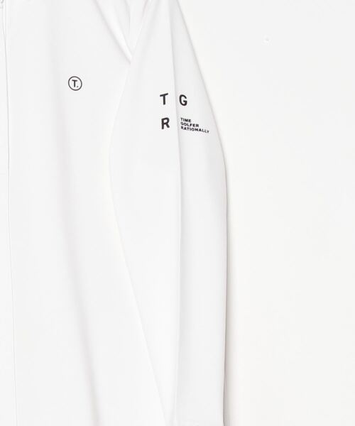 TIGORA（ティゴラ）の「ティゴラ TIGORA T.ウール混ポロシャツ（ポロシャツ・レディース・ホワイト/ブラック・M/L/XL/2XL）」の4枚目の写真