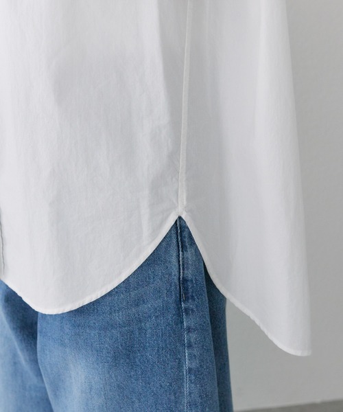 PUAL CE CIN（ピュアルセシン）の「襟袖プリーツブラウス（シャツ/ブラウス・レディース・ブラック/オフホワイト/ストライプ・FREE）」の4枚目の写真