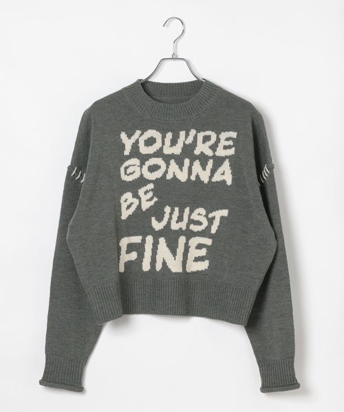 3.3 Field Trip (3.3フィールドトリップ)の「3.3 Field Trip/ロゴクラフトニット(ニット/セーター・レディース・アイボリー/グレー/ネイビー・FREE)」の16枚目の写真