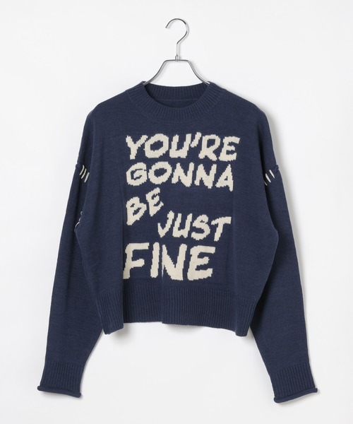 3.3 Field Trip (3.3フィールドトリップ)の「3.3 Field Trip/ロゴクラフトニット(ニット/セーター・レディース・アイボリー/グレー/ネイビー・FREE)」の17枚目の写真