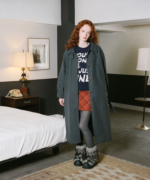 3.3 Field Trip (3.3フィールドトリップ)の「3.3 Field Trip/ロゴクラフトニット(ニット/セーター・レディース・アイボリー/グレー/ネイビー・FREE)」の13枚目の写真