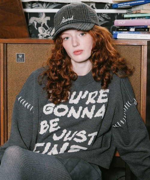 3.3 Field Trip (3.3フィールドトリップ)の「3.3 Field Trip/ロゴクラフトニット(ニット/セーター・レディース・アイボリー/グレー/ネイビー・FREE)」の8枚目の写真