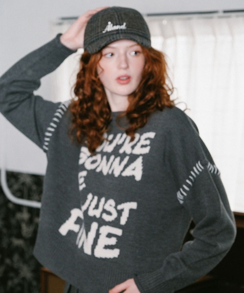 3.3 Field Trip (3.3フィールドトリップ)の「3.3 Field Trip/ロゴクラフトニット(ニット/セーター・レディース・アイボリー/グレー/ネイビー・FREE)」の10枚目の写真