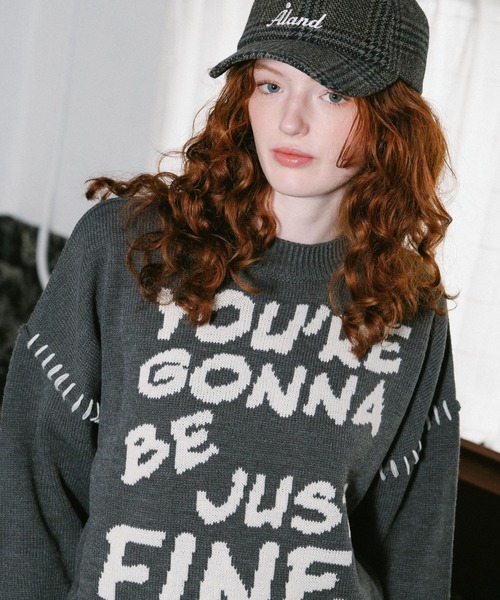 3.3 Field Trip (3.3フィールドトリップ)の「3.3 Field Trip/ロゴクラフトニット(ニット/セーター・レディース・アイボリー/グレー/ネイビー・FREE)」の11枚目の写真