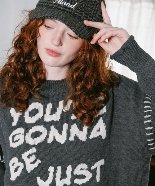 3.3 Field Trip (3.3フィールドトリップ)の「3.3 Field Trip/ロゴクラフトニット(ニット/セーター・レディース・アイボリー/グレー/ネイビー・FREE)」の12枚目の写真