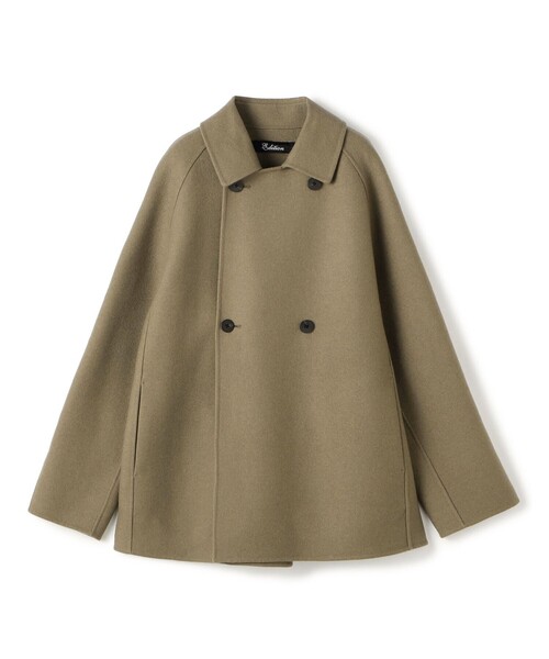 ウールカシミヤ ダブルフェイス ショートコート（ピーコート