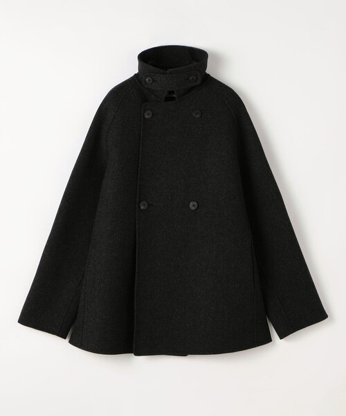 ウールカシミヤ ダブルフェイス ショートコート（ピーコート