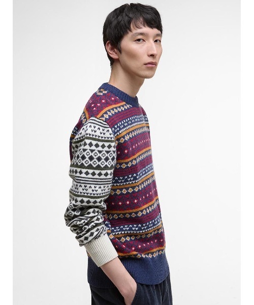Barbour(バブアー)の「Fairisleパッチワークニット(ニット/セーター・メンズ・ネイビー・36/38/40)」の4枚目の写真