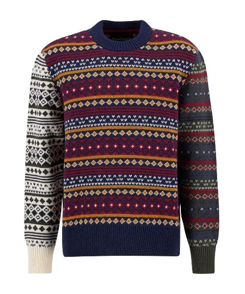 Barbour(バブアー)の「Fairisleパッチワークニット(ニット/セーター・メンズ・ネイビー・36/38/40)」の8枚目の写真