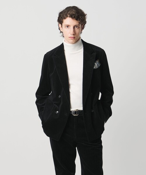 UNITED ARROWS（ユナイテッドアローズ）の「コーデュロイ オーディナリー 4ボタン ダブル ジャケット（テーラードジャケット・メンズ・ブラック・S/M/L/XL）」の3枚目の写真