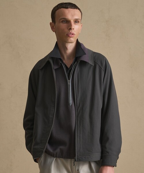 PUBLIC TOKYO（パブリックトウキョウ）の「【再入荷なし】タスランギャバジンジップブルゾン　/防風性（ブルゾン・メンズ・ベージュ/ダークグレー・1/2）」の3枚目の写真