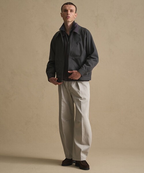 PUBLIC TOKYO（パブリックトウキョウ）の「【再入荷なし】タスランギャバジンジップブルゾン　/防風性（ブルゾン・メンズ・ベージュ/ダークグレー・1/2）」の5枚目の写真